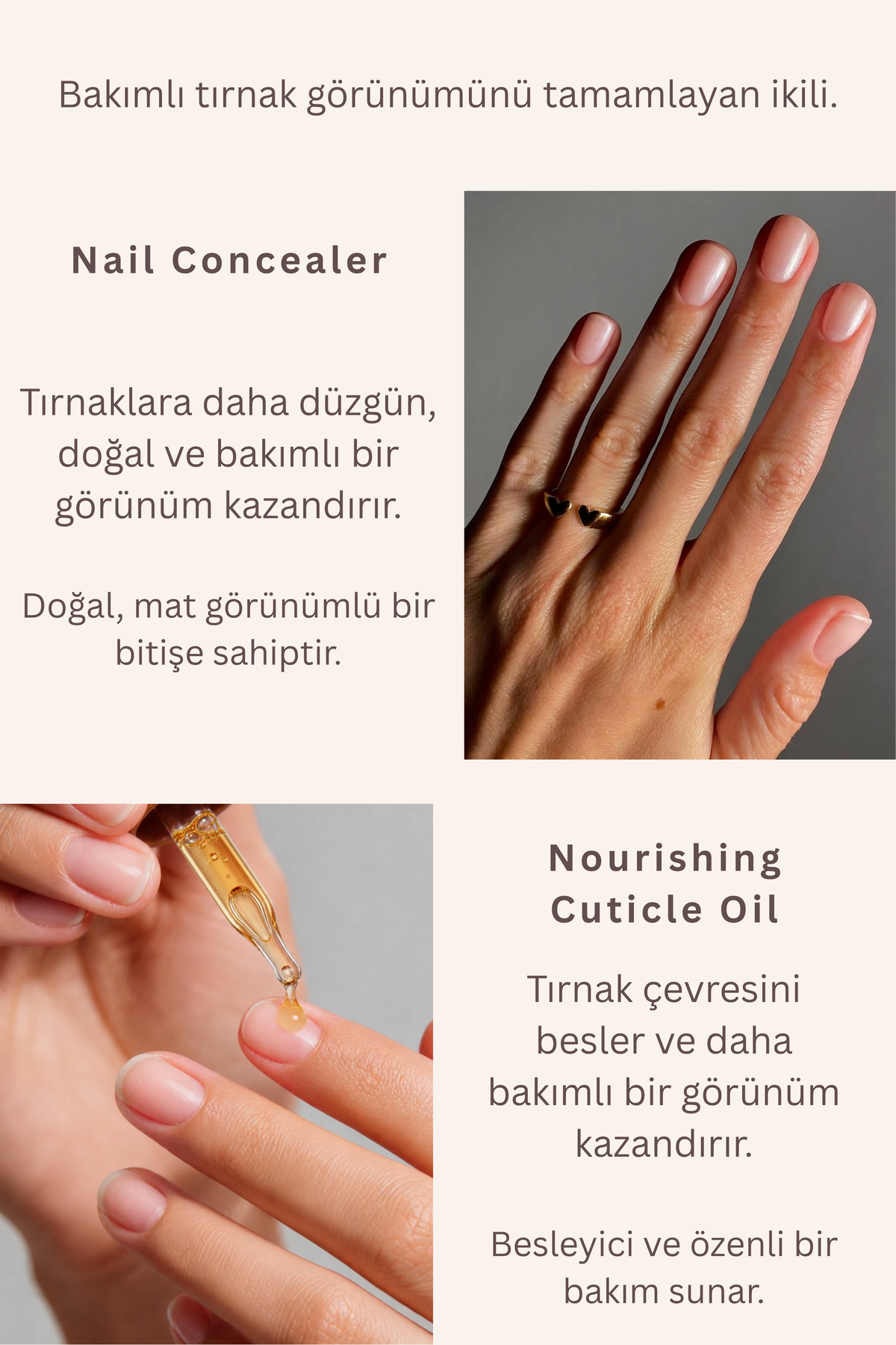 The Finishing Duo – Nail Concealer & Nourishing Cuticle Oil 2'li Tırnak Bakım Seti