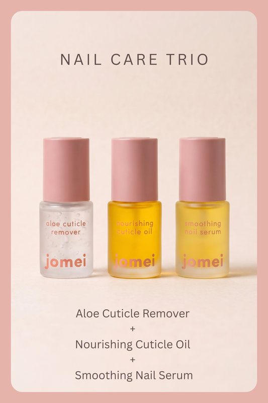 Nail Care Trio – Smoothing Nail Serum, Nourishing Cuticle Oil & Aloe Cuticle Remover 3'lü Tırnak Bakım Seti