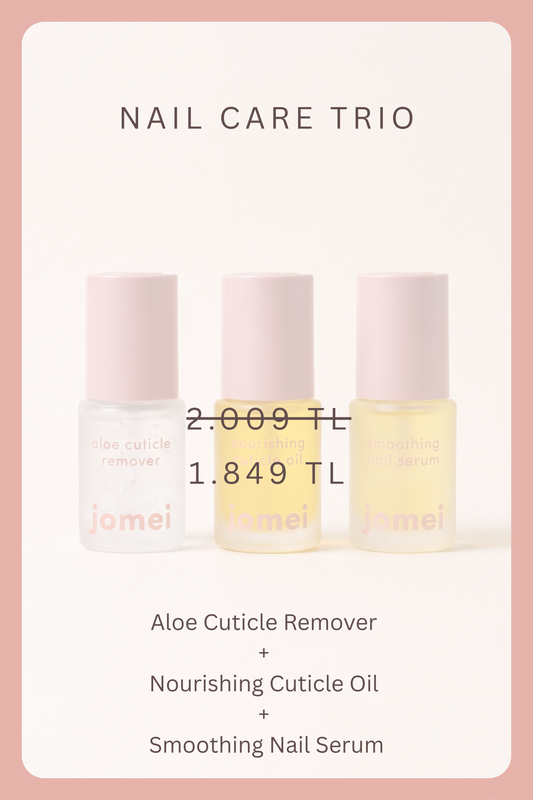 Nail Care Trio – Smoothing Nail Serum, Nourishing Cuticle Oil & Aloe Cuticle Remover 3'lü Tırnak Bakım Seti