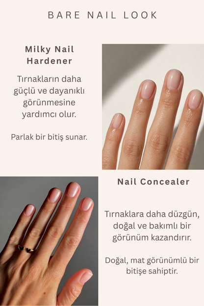 Bare Nail Duo – Milky Nail Hardener & Nail Concealer 2'li Tırnak Bakım Seti
